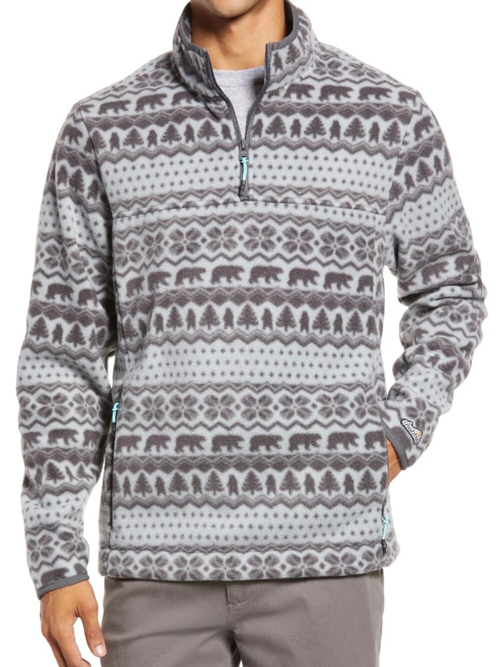 Chubbies Big & Tall Quarter Zip Microfleece Flame Commander Sweatshirt SZ XXL